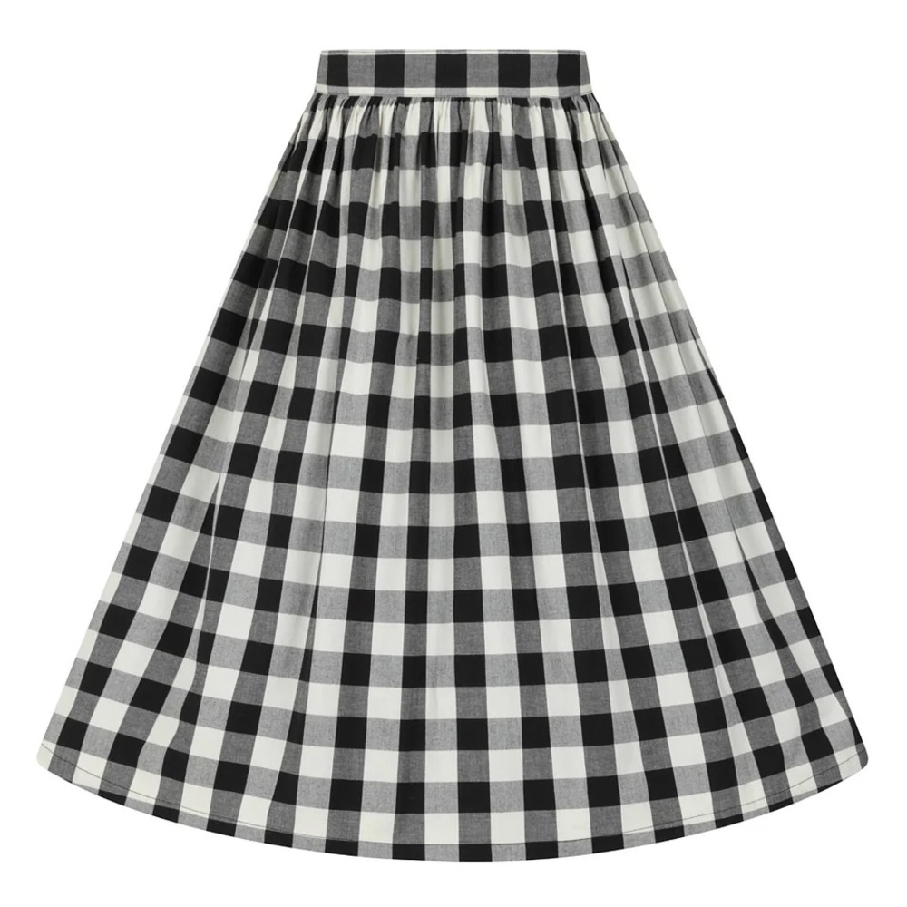 EUC 4X Hell Bunny Victorine Buffalo Check Gingham Plaid 50s Skirt